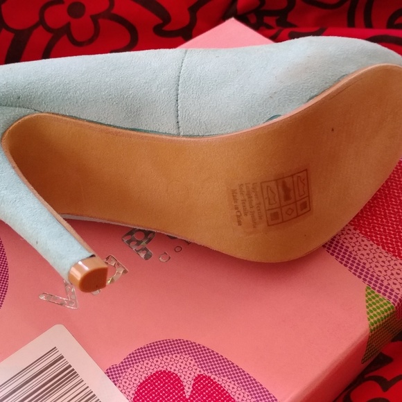 Pinky in Box green Danika Heels Suede Mint Pumps - Picture 3 of 5